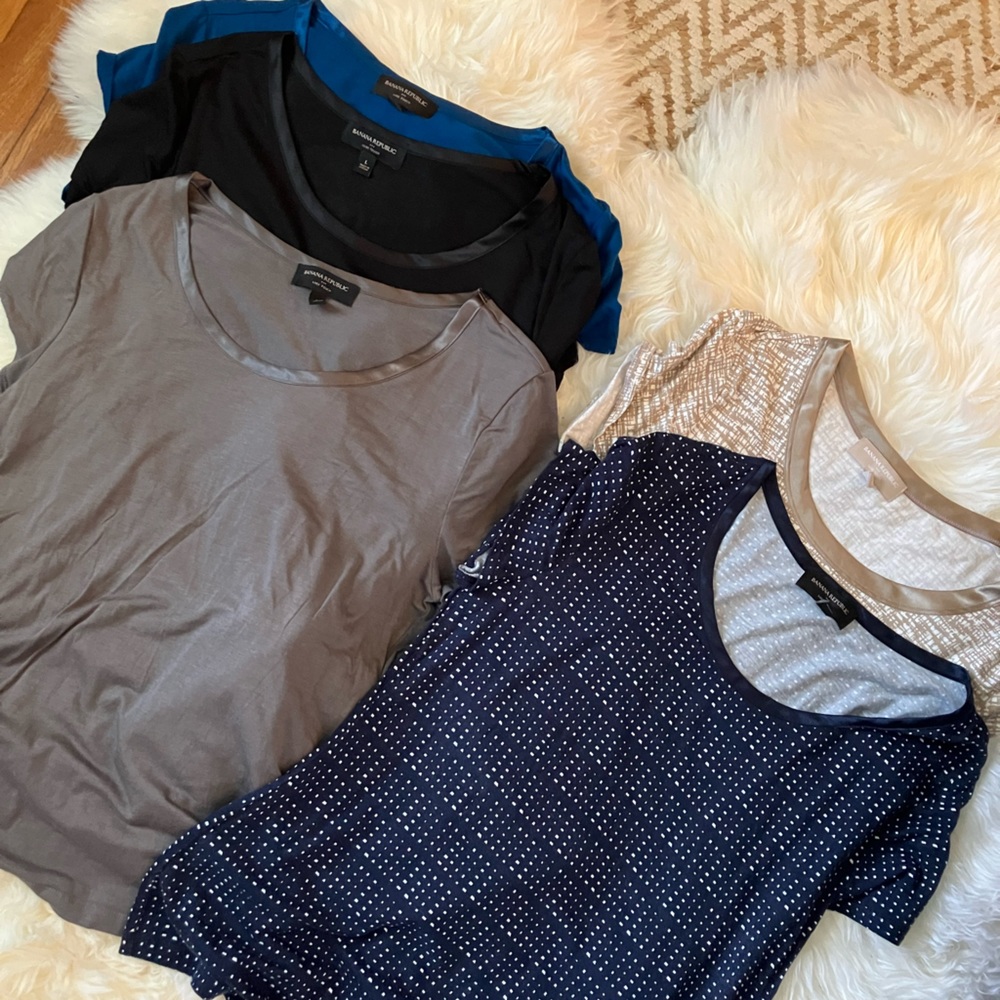 Banana Republic black Luxe Touch blouse